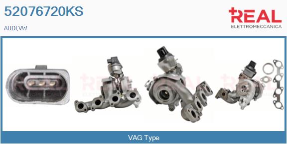 Turbocompresseur, suralimentation REAL 52076720KS