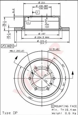 Disque de frein VILLAR 628.1401