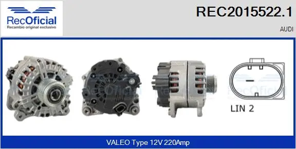 Alternateur RECOFICIAL REC2015522.1