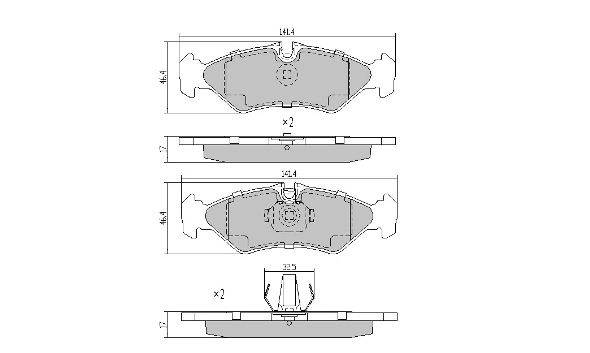 Kit de plaquettes de frein, frein à disque FREMAX FBP-1034