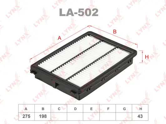Filtre à air LYNXAUTO LA-502
