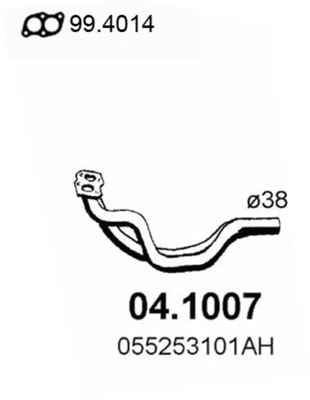 Tuyau d'échappement ASSO 04.1007