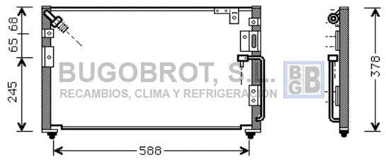 Condenseur, climatisation BUGOBROT 62-HY5079