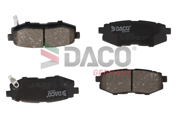 Kit de plaquettes de frein, frein à disque DACO Germany 323636