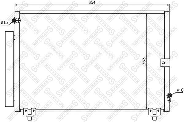 Condenseur, climatisation STELLOX 10-45154-SX
