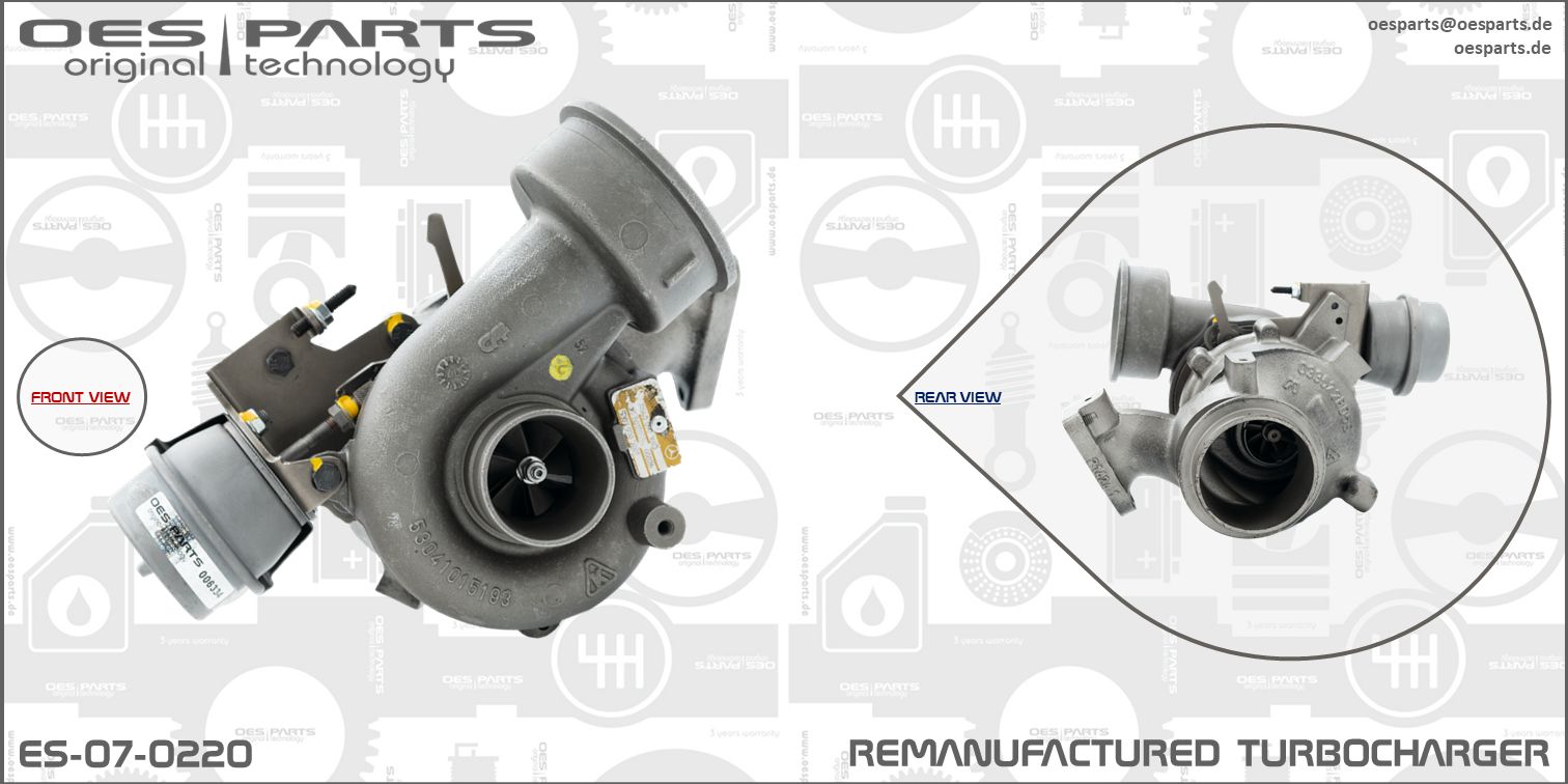 Turbocompresseur, suralimentation OES PARTS ES-07-0220