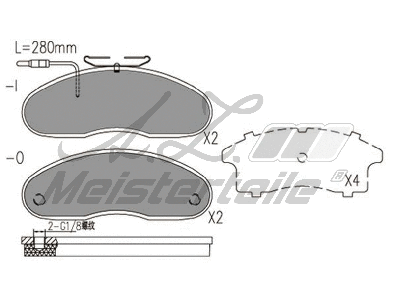 Kit de plaquettes de frein, frein à disque A.Z. Meisterteile AZMT-44-022-2647