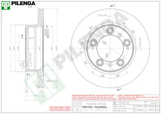 Disque de frein PILENGA V989