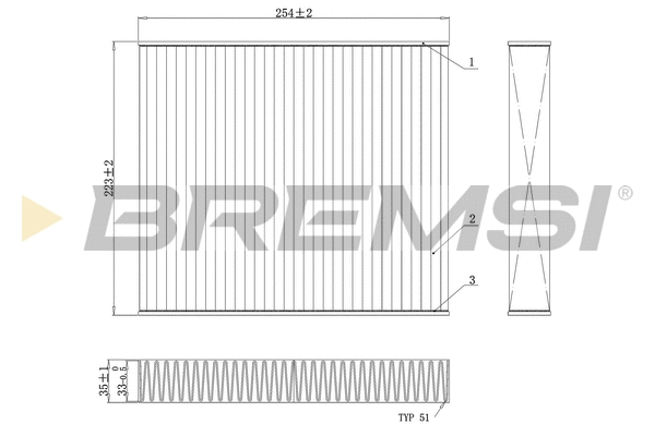 Filtre, air de l'habitacle BREMSI FC0103