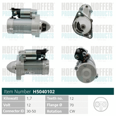 Démarreur HOFFER H5040102