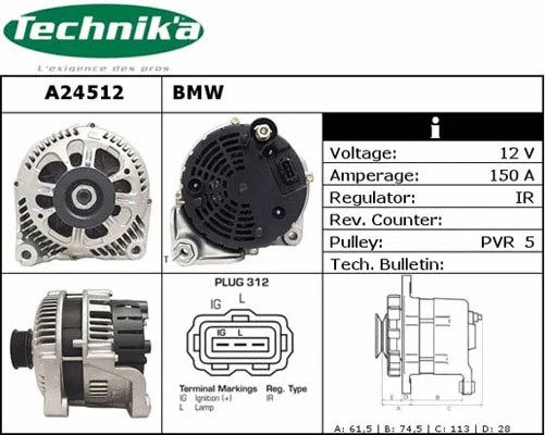 Alternateur Technika A24512