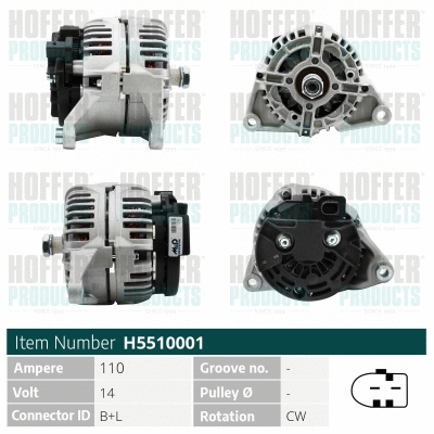 Alternateur HOFFER H5510001