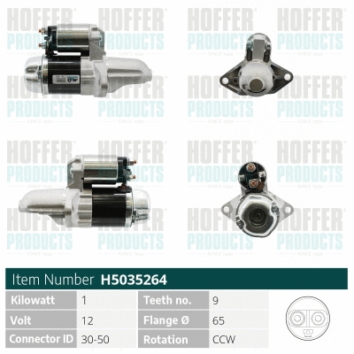 Démarreur HOFFER H5035264