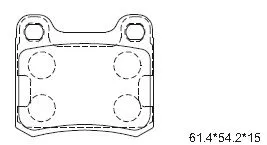 Kit de plaquettes de frein, frein à disque ASIMCO KD7760F