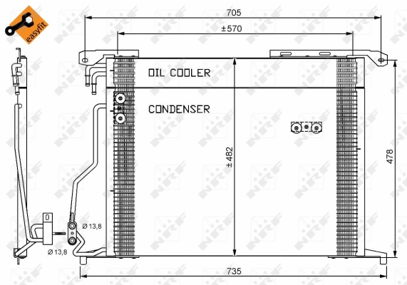 Condenseur, climatisation NRF 35578