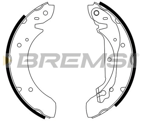 Jeu de mâchoires de frein BREMSI GF0195