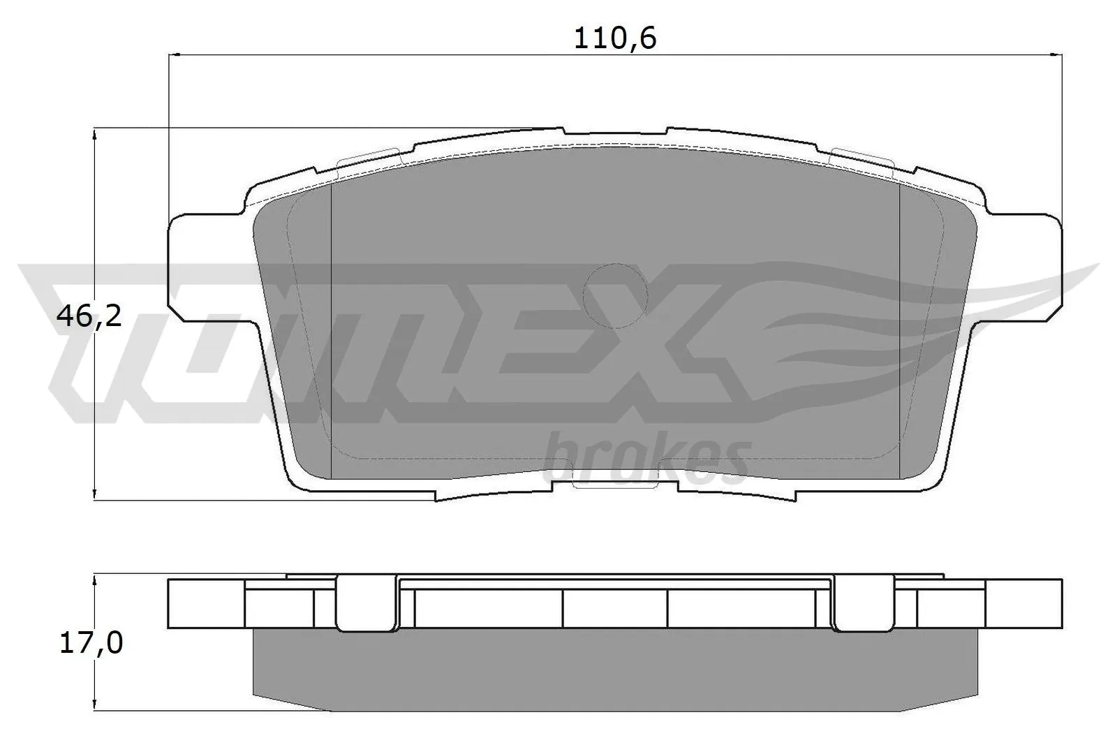 Kit de plaquettes de frein, frein à disque TOMEX Brakes TX 17-43