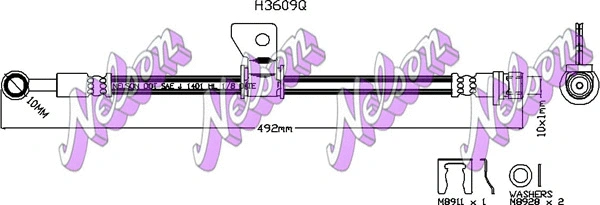 Flexible de frein KAWE H3609Q