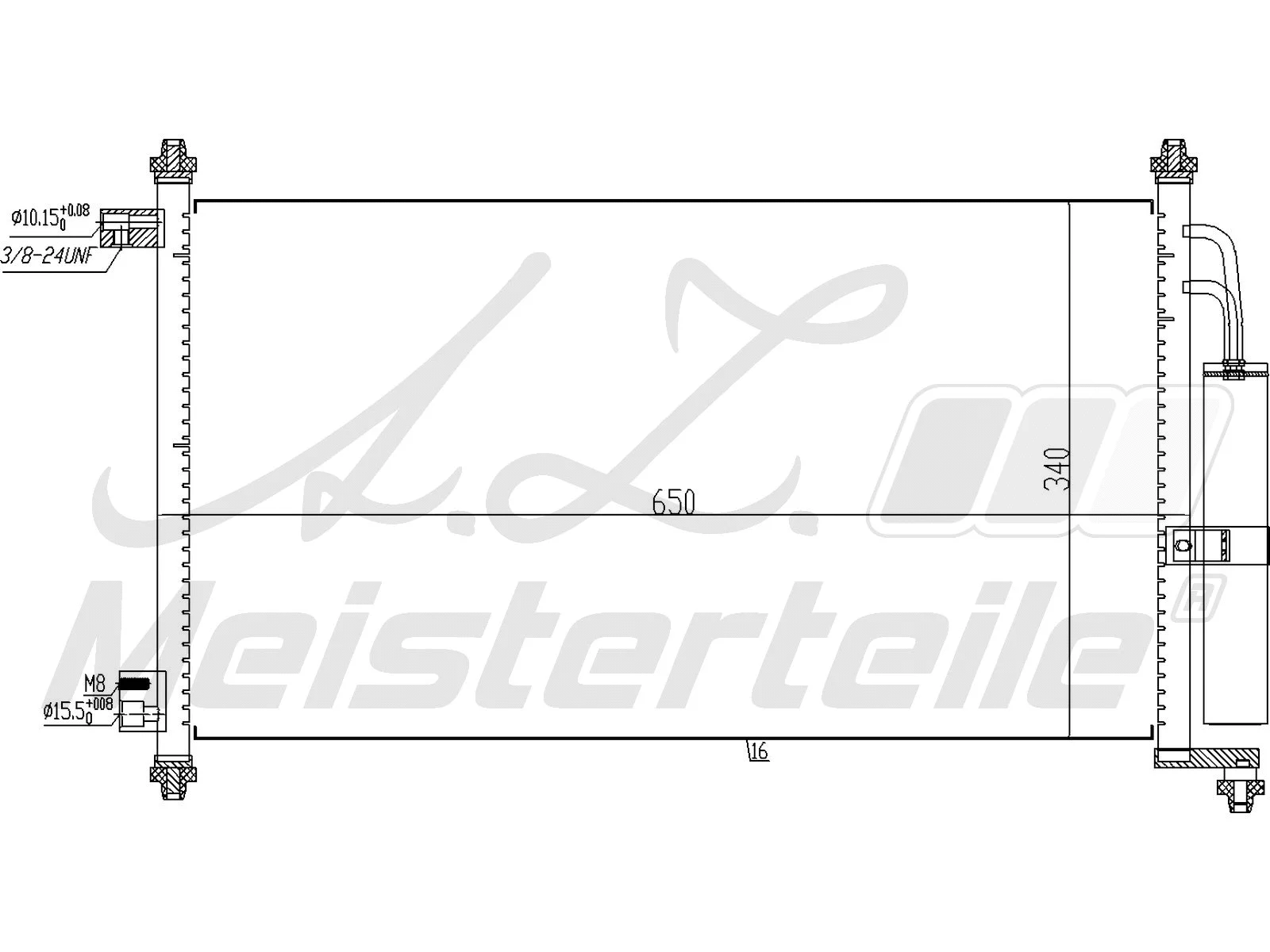 Condenseur, climatisation A.Z. Meisterteile AZMT-45-030-1132