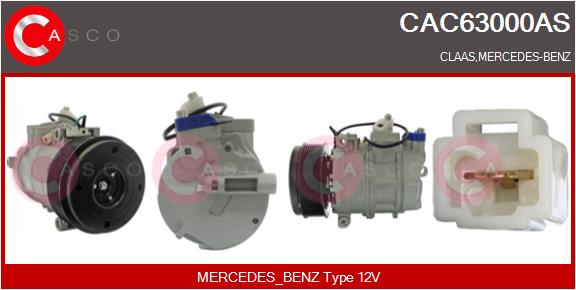 Compresseur, climatisation CASCO CAC63000AS