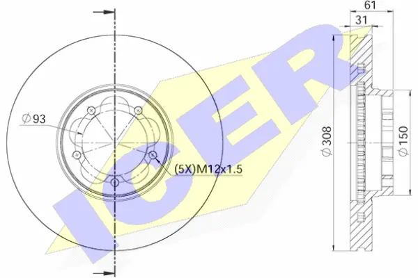 Disque de frein ICER 78BD6548-1