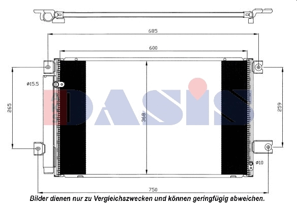 Condenseur, climatisation AKS DASIS 212058N