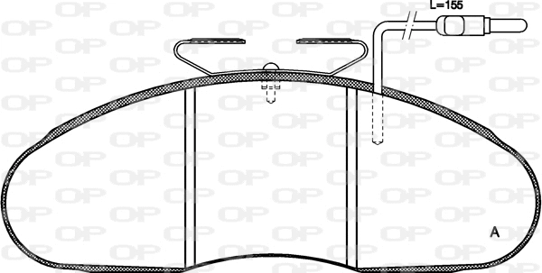 Kit de plaquettes de frein, frein à disque OPEN PARTS BPA0048.02