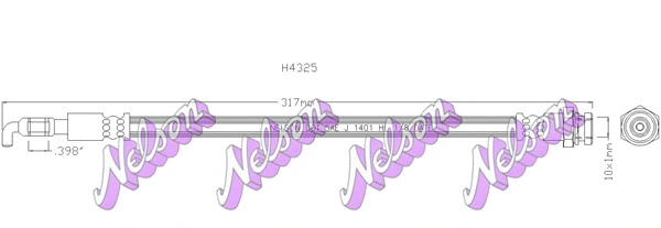 Flexible de frein KAWE H4325
