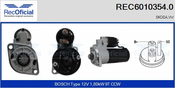 Démarreur RECOFICIAL REC6010354.0