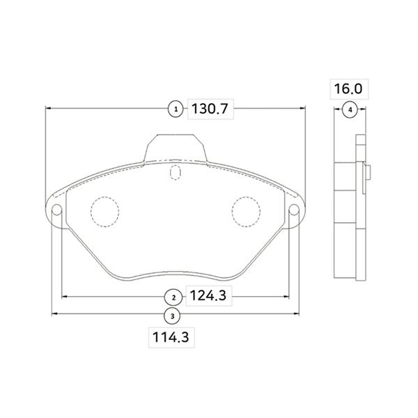 Kit de plaquettes de frein, frein à disque CTR GK0860