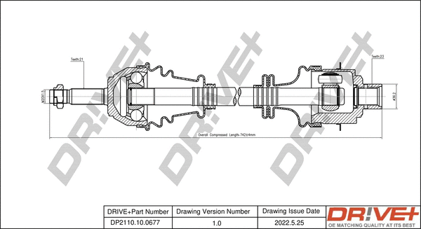 Arbre de transmission Dr!ve+ DP2110.10.0677