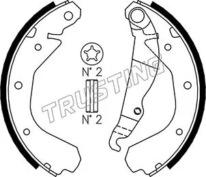 Jeu de mâchoires de frein TRUSTING 073.162