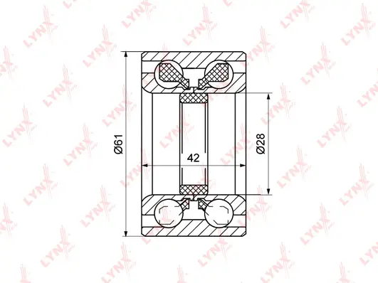 Kit de roulements de roue LYNXAUTO WB-1049