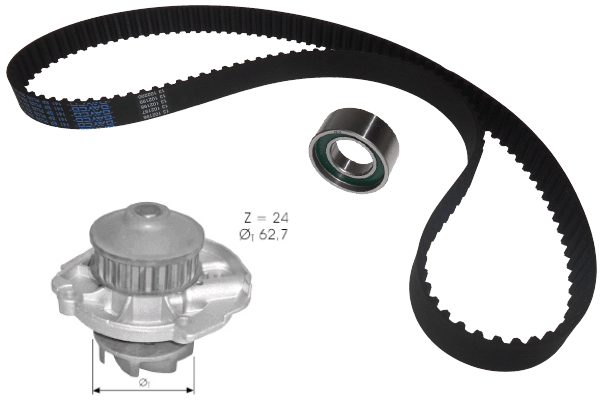 Pompe à eau + kit de courroie crantée TECDRIVE TKPE0043
