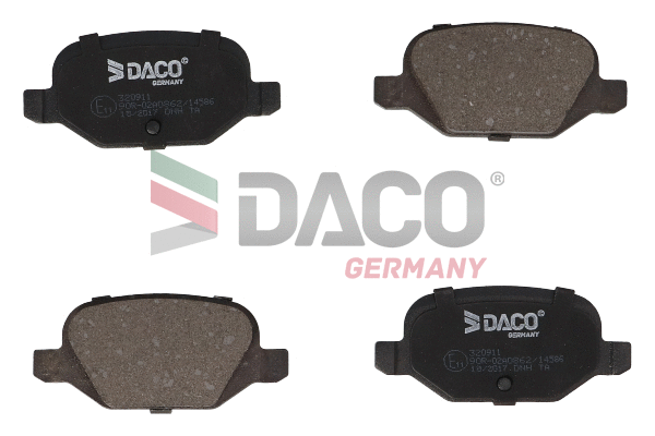 Kit de plaquettes de frein, frein à disque DACO Germany 320911