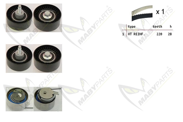 Kit de courroie crantée MABYPARTS OBK010122