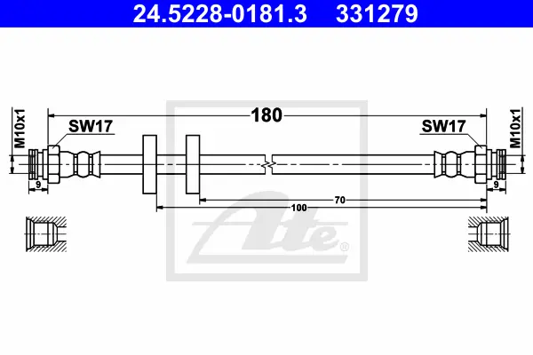 Flexible de frein ATE-APAC 24.5228-0181.3