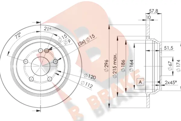Disque de frein R BRAKE 78RBD20416