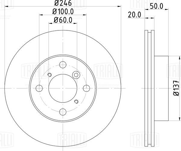 Disque de frein TRIALLI DF 150013