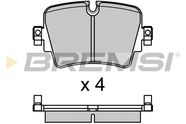 Kit de plaquettes de frein, frein à disque BREMSI BP3701