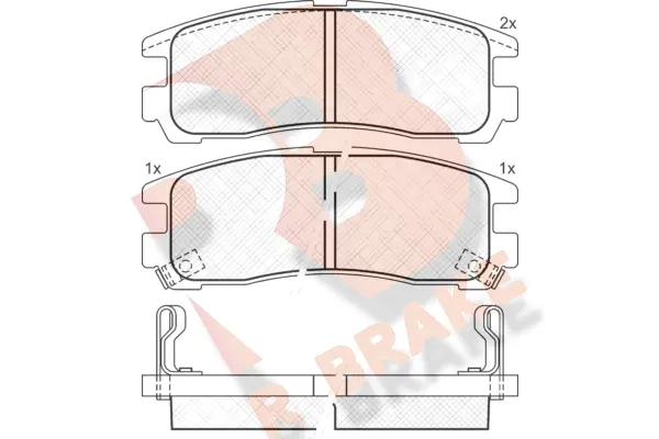 Kit de plaquettes de frein, frein à disque R BRAKE RB0981
