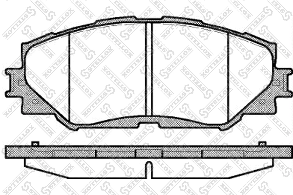 Kit de plaquettes de frein, frein à disque STELLOX 001 089B-SX