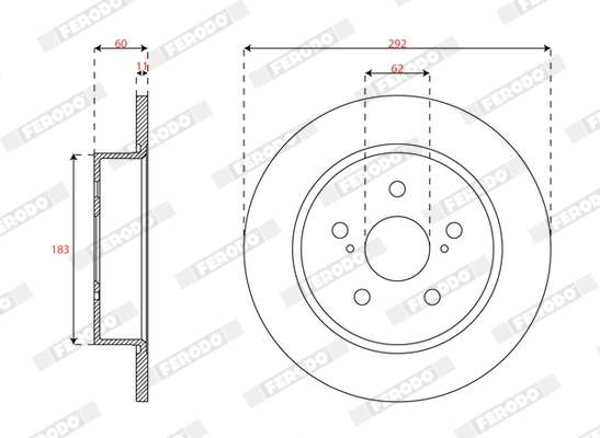 Disque de frein FERODO DDF3112C