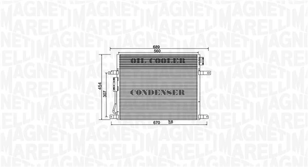 Condenseur, climatisation MAGNETI MARELLI 350203967000