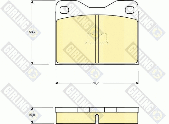 Kit de plaquettes de frein, frein à disque GIRLING 6101592