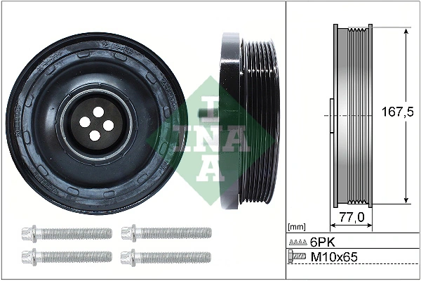 Kit de poulies, vilebrequin INA 544 0137 20