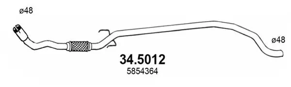 Tuyau d'échappement ASSO 34.5012