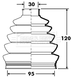 Jeu de joints-soufflets, arbre de commande BORG & BECK BCB2393