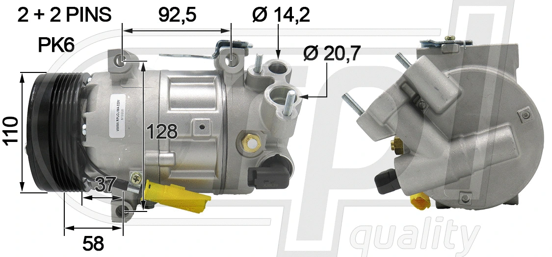 Compresseur, climatisation RPL QUALITY APCOCI5066
