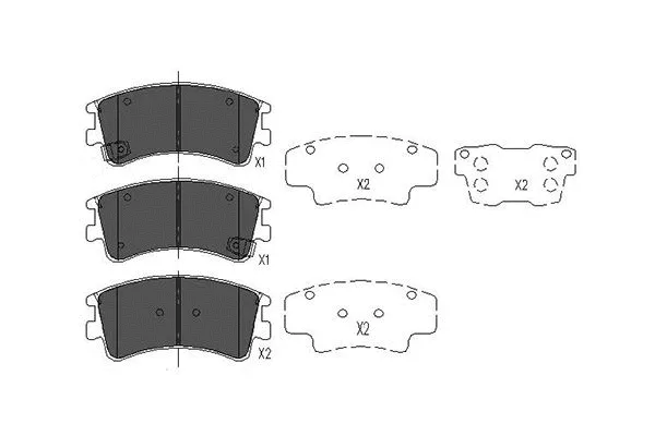 Kit de plaquettes de frein, frein à disque KAVO PARTS KBP-4512